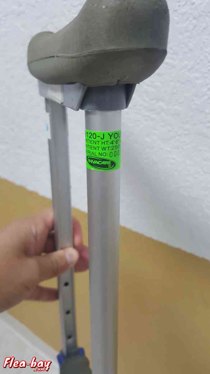 Crutches, Push Button Adjustable Crutches, Aluminum Crutches