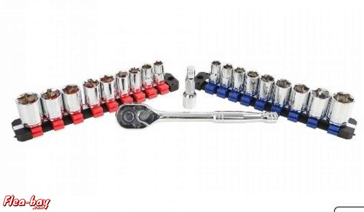 22 peaces 1/2 inch ratchet and socket set