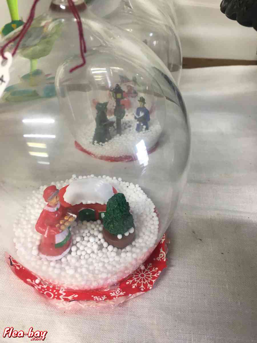 set of 4 snowglobe candle holders