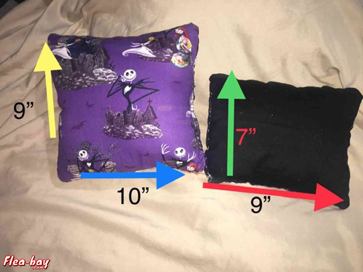 set of 2 nightmare before christmas throw pillows