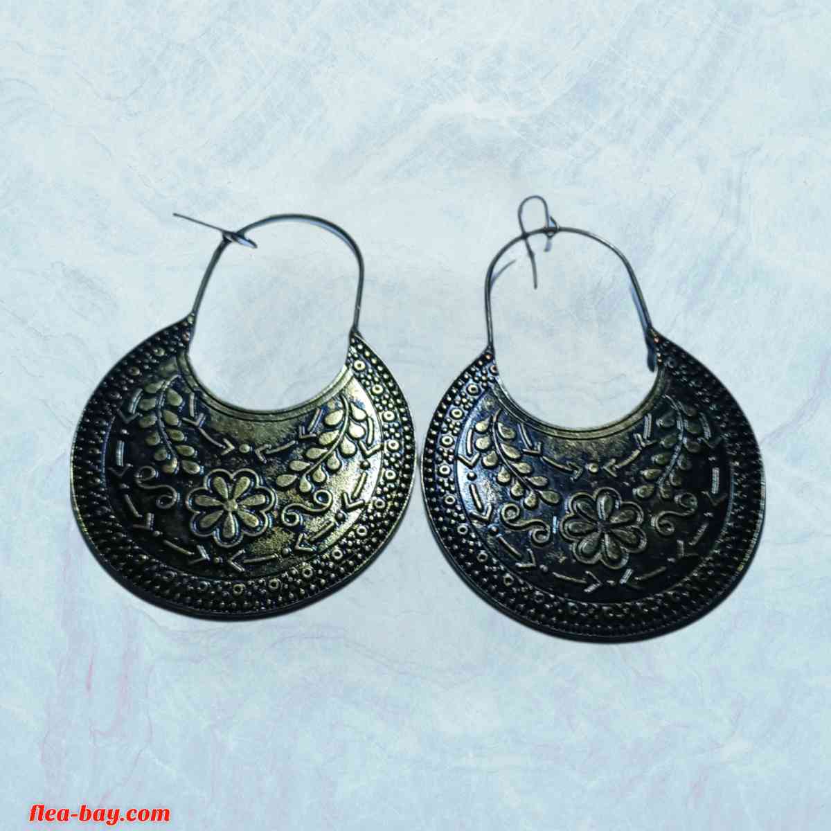 metal flower earrings