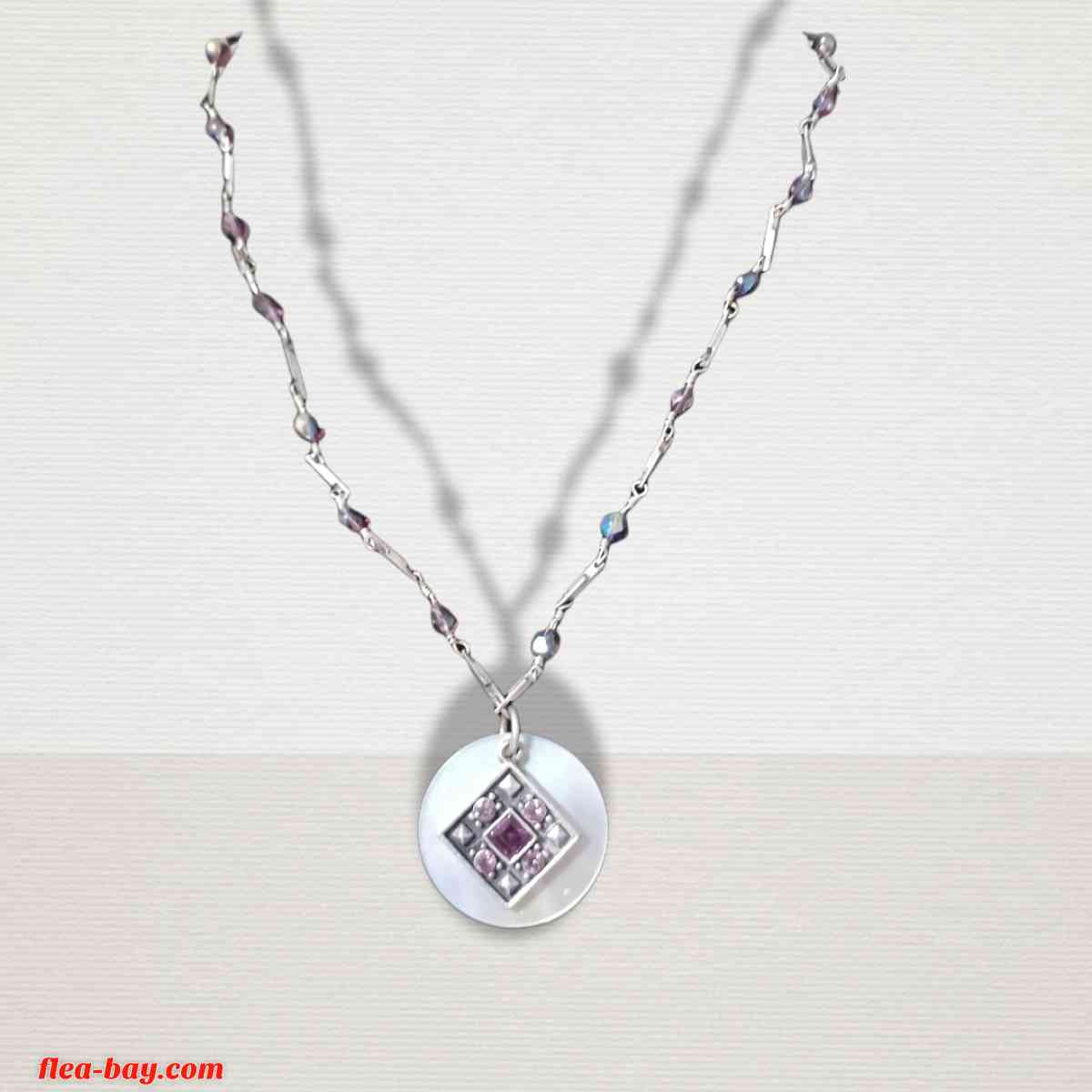 purple beaded necklace