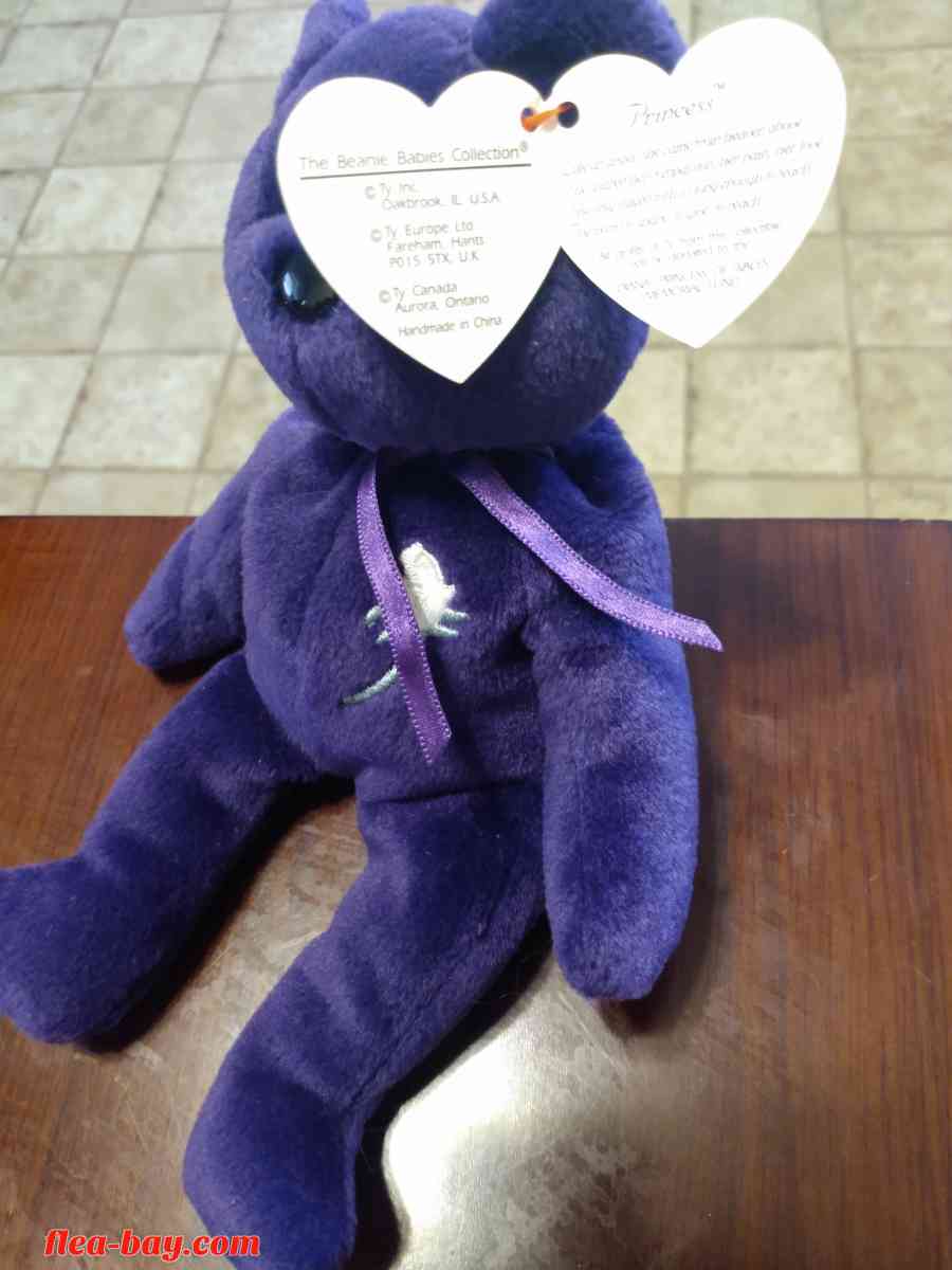 Princess Diana Beanie Baby Bear 1997 Original Made In China