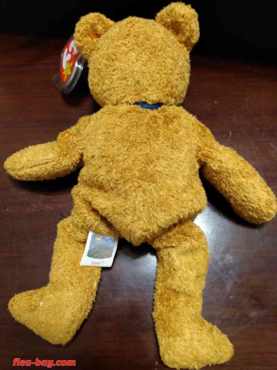 Fuzz / Bear / 1998 Rare TY Beanie Baby / Original Retired