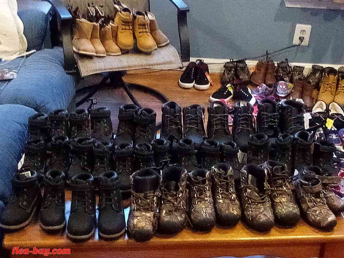 brand new shoes and slippers with price tags