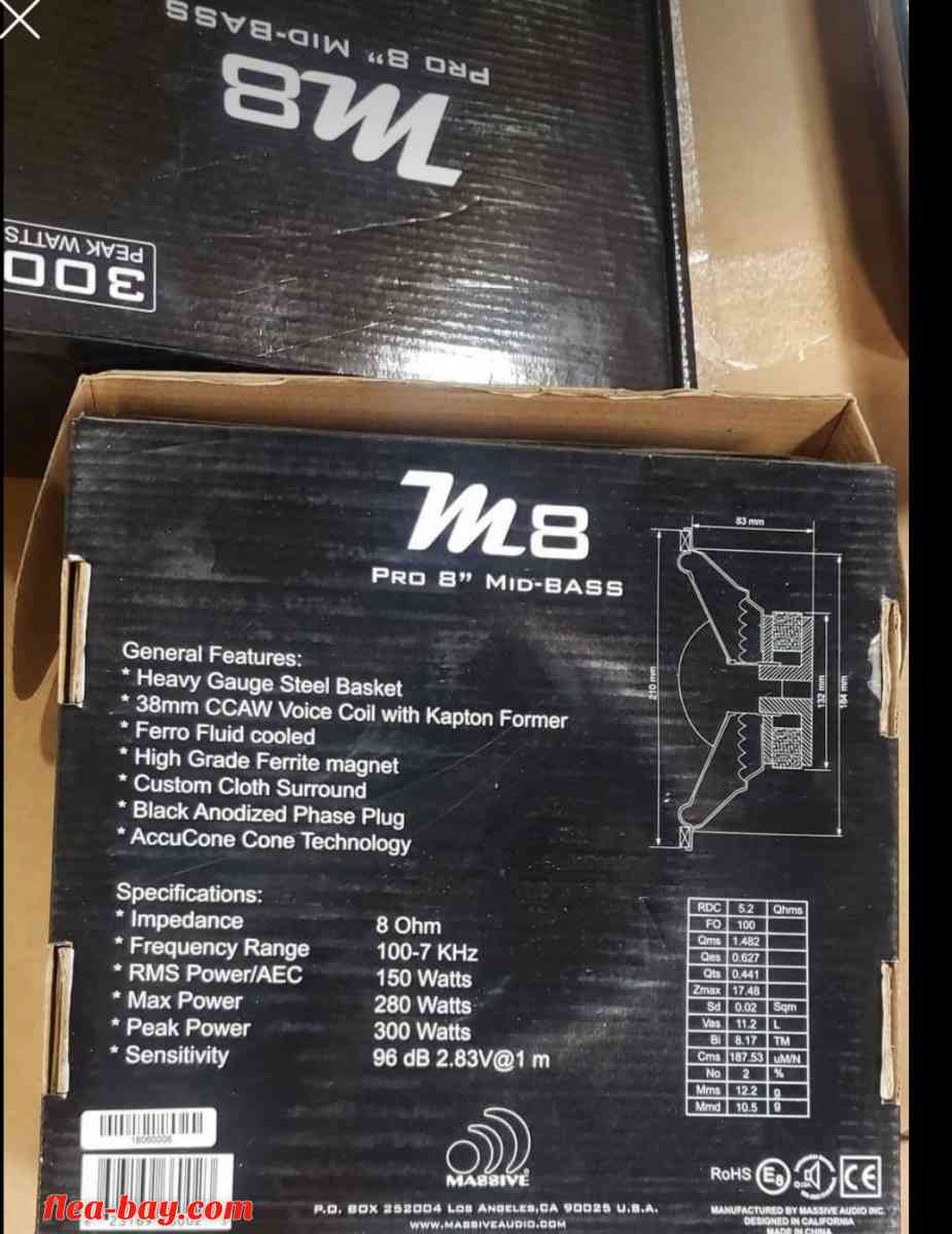 New Massive Audio M8 pro 8" mid range