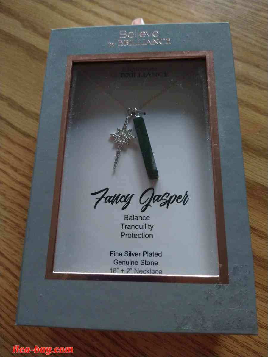 Believe by brilliance fancy Jasper necklace new never worn