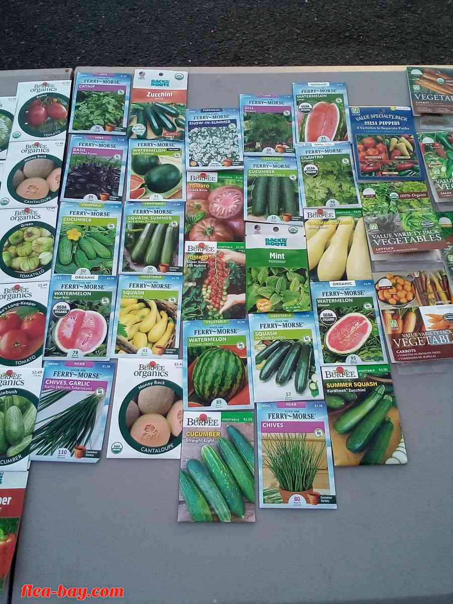 25 pk.VEGETABLES HERBS FRUITS AND FLOWERS SEEDS