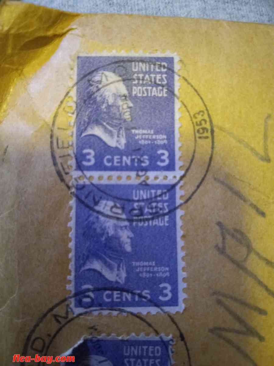 1938 Thomas Jefferson purple 3 cent stamps