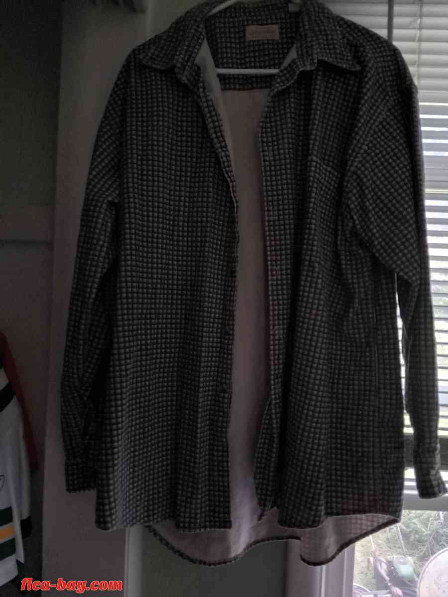 Men's Long Sleeve Flannel Dress Shirt