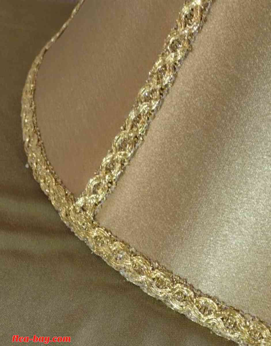 Nice, Custom, Gold Satin Lampshade. 12"x 14", great shape