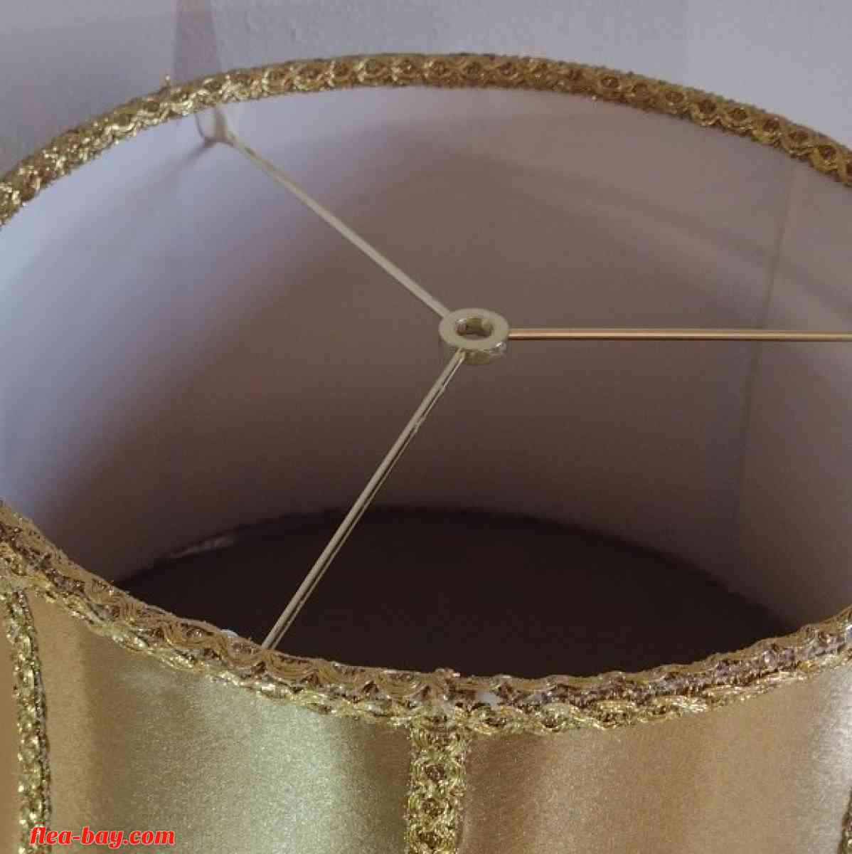 Nice, Custom, Gold Satin Lampshade. 12"x 14", great shape