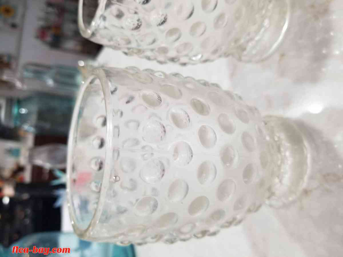 Vintage Tiara Indian Glass Pitcher and 3 Glasses Local Only