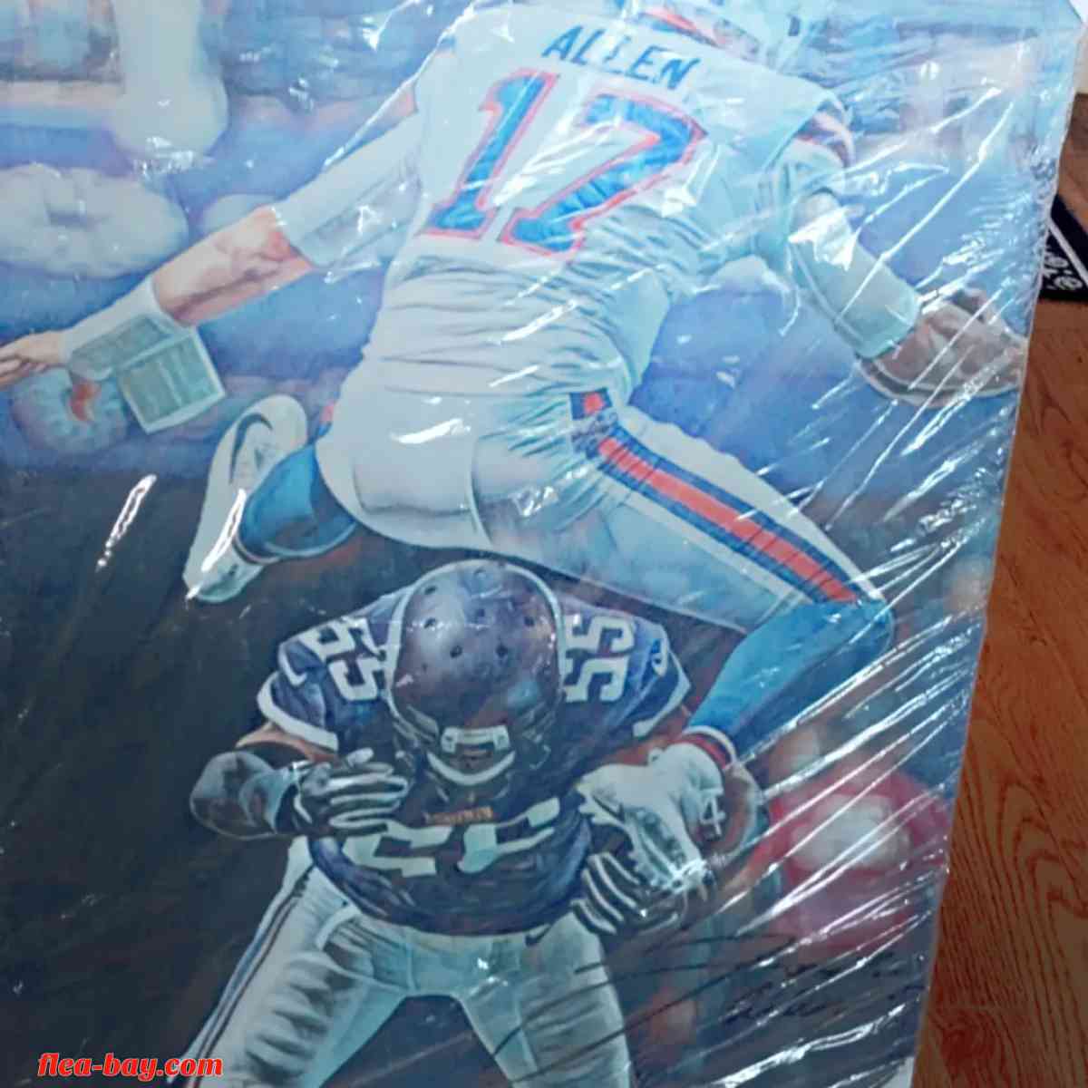 Josh Allen sign autographed picture 24 x 36 plastic cover