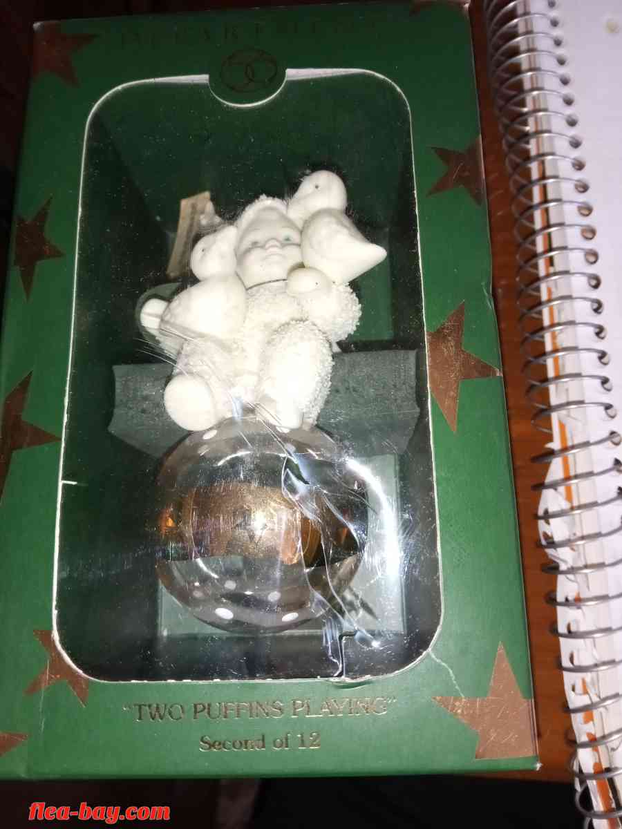 Department 56 ( Two Puffins Playing) Christmas Snow babies