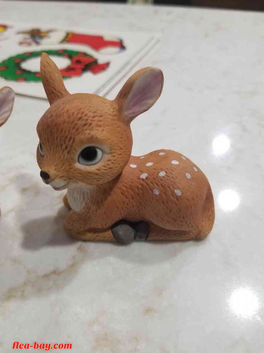 Vintage Homco Baby Deer Figures Home Decor Decoration
