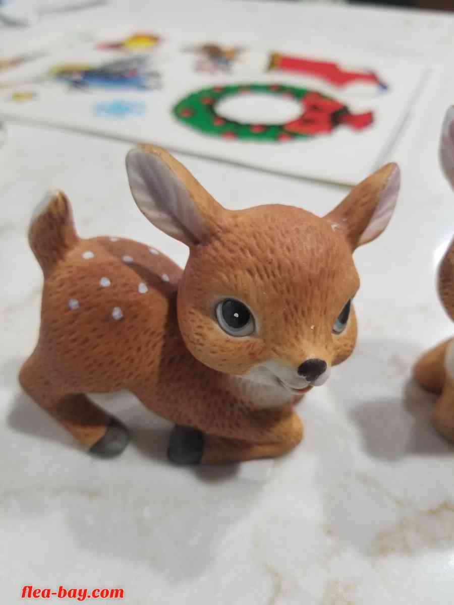 Vintage Homco Baby Deer Figures Home Decor Decoration