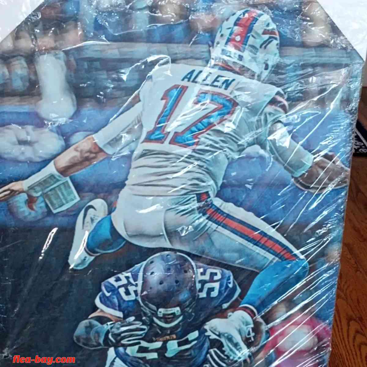 Josh Allen sign autographed picture 24 x 36 plastic cover