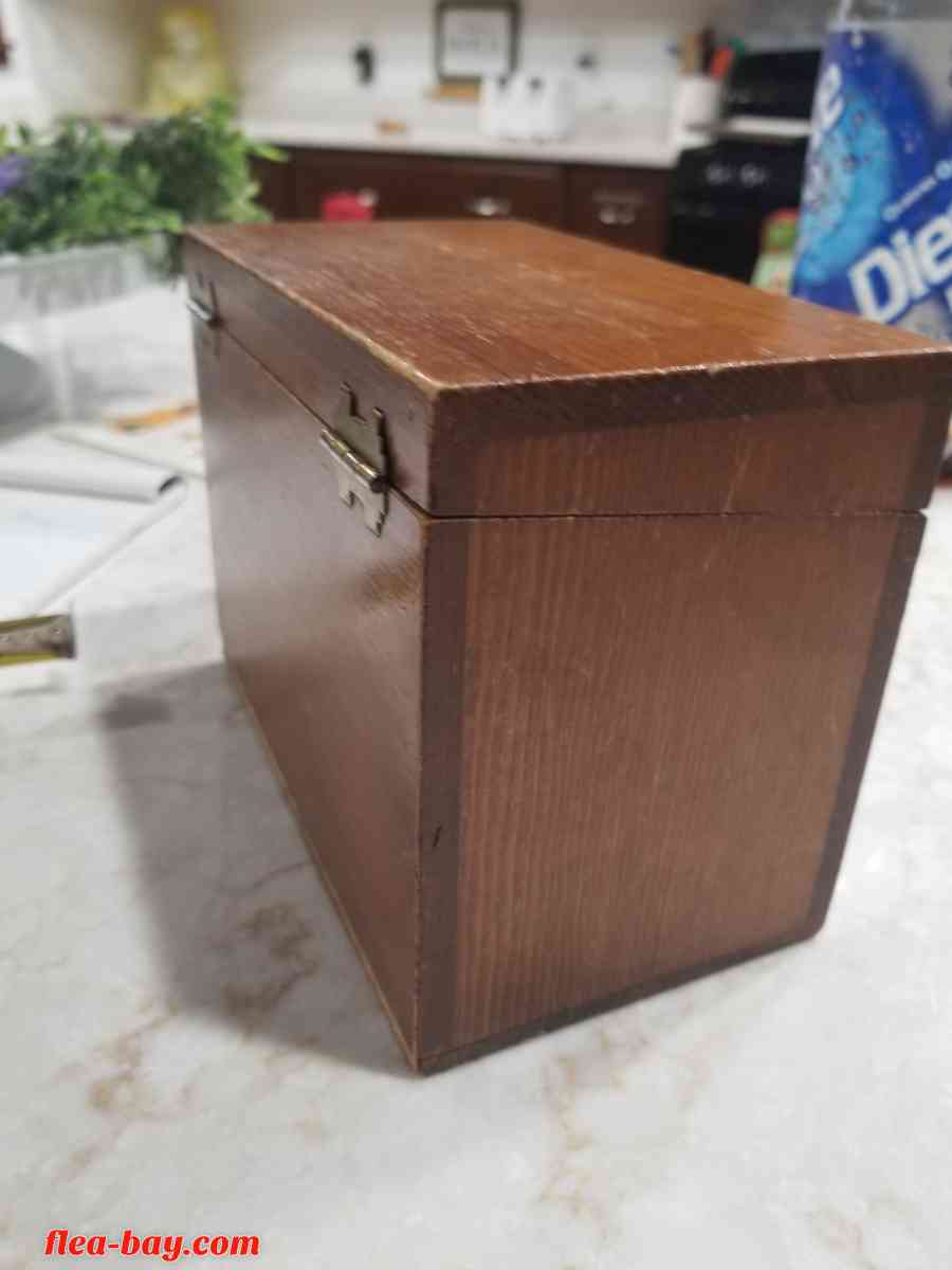 Vintage Wood Coupons Box 6.75" Long  x5.25" Tall x 4" Wide