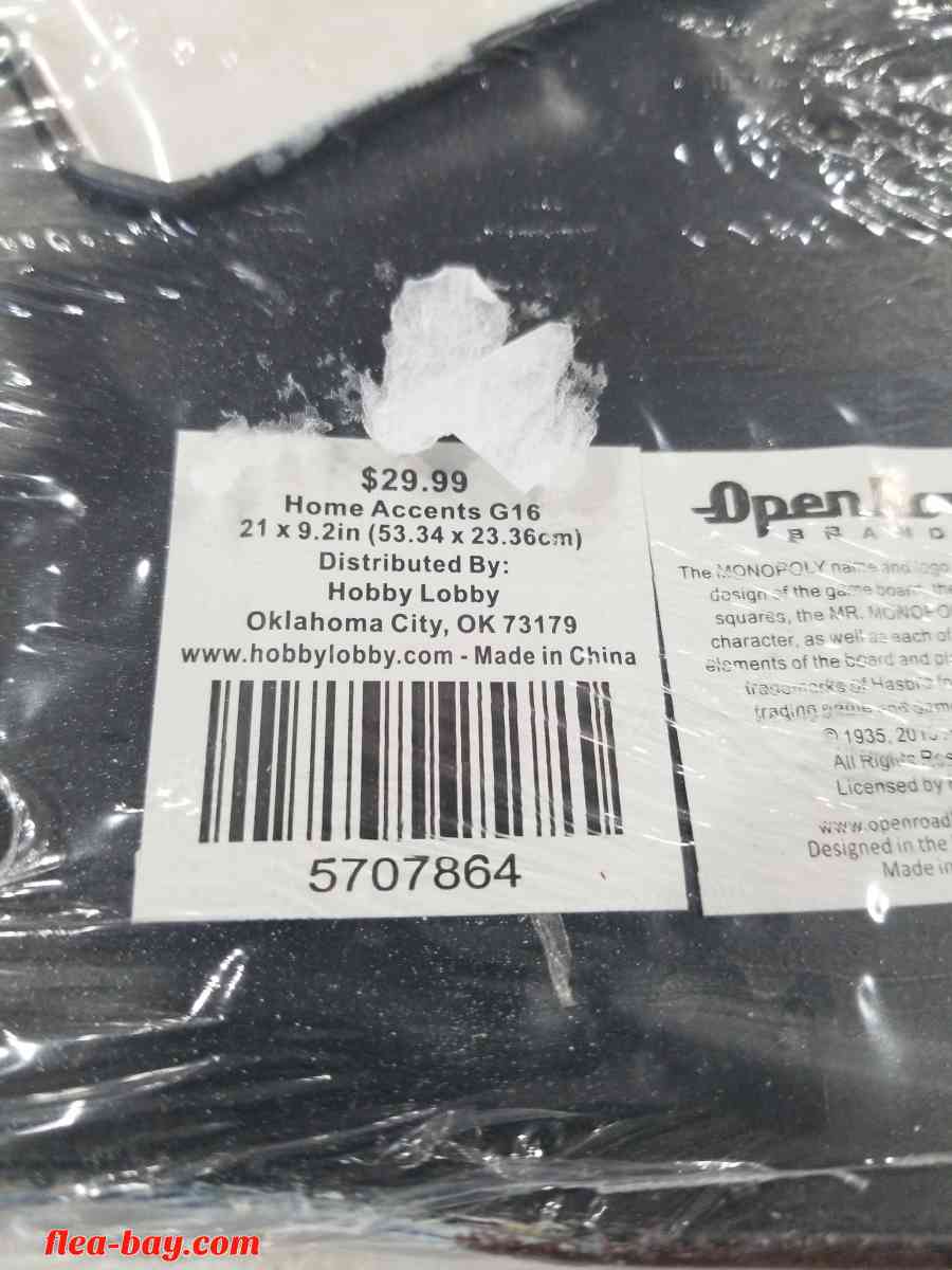 Vintage 2015 Metal Monopoly Sign Hasbro Wall hanging