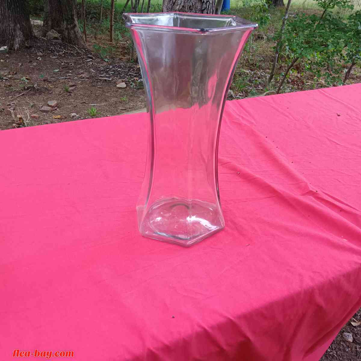 glass 2ft tall vase