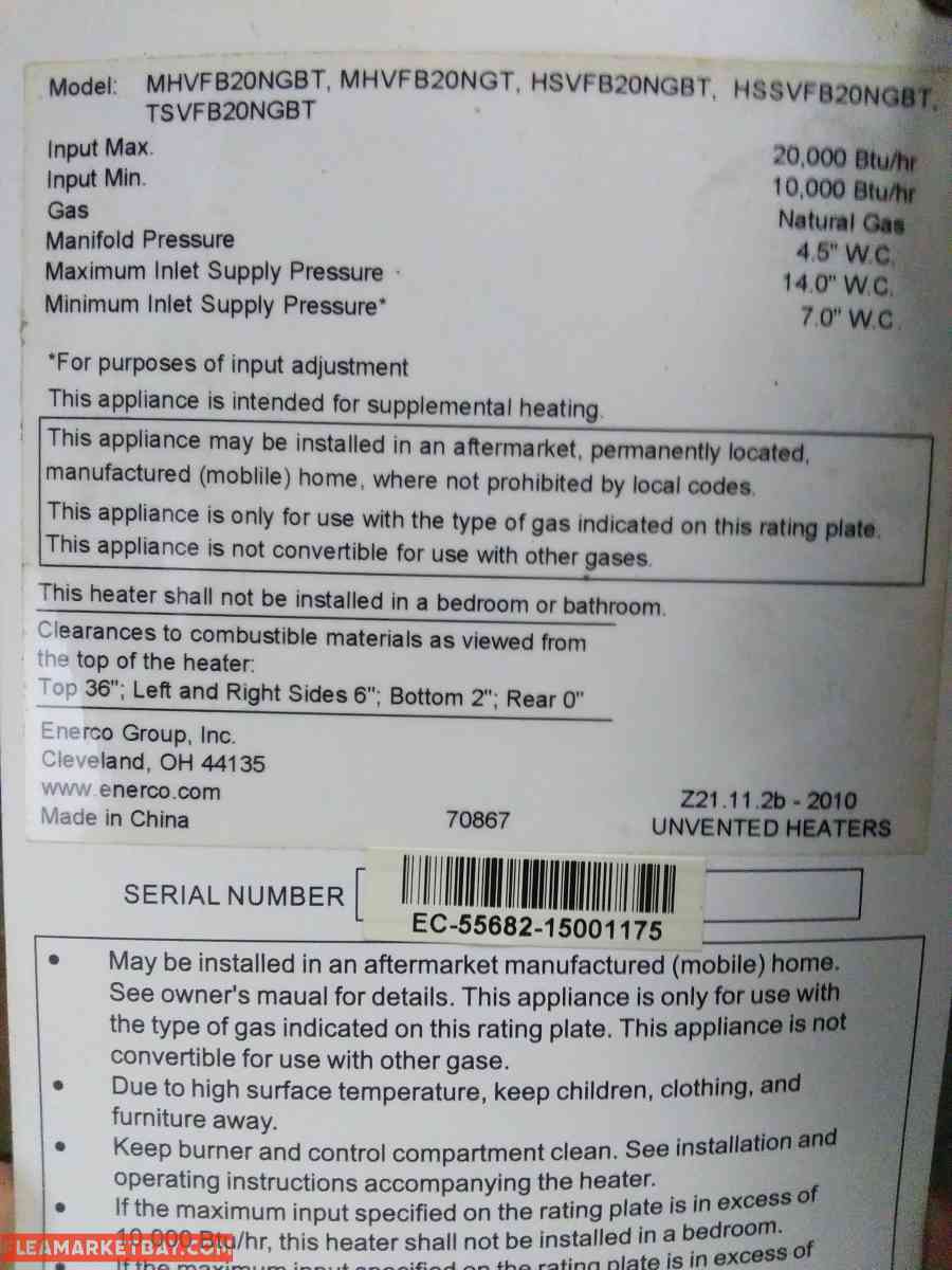 indoor gas heater floor model