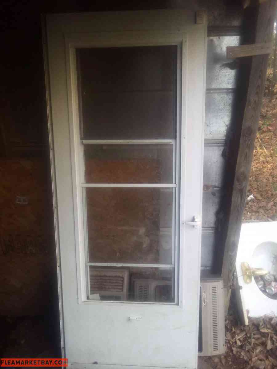 exterior door with single pull down window