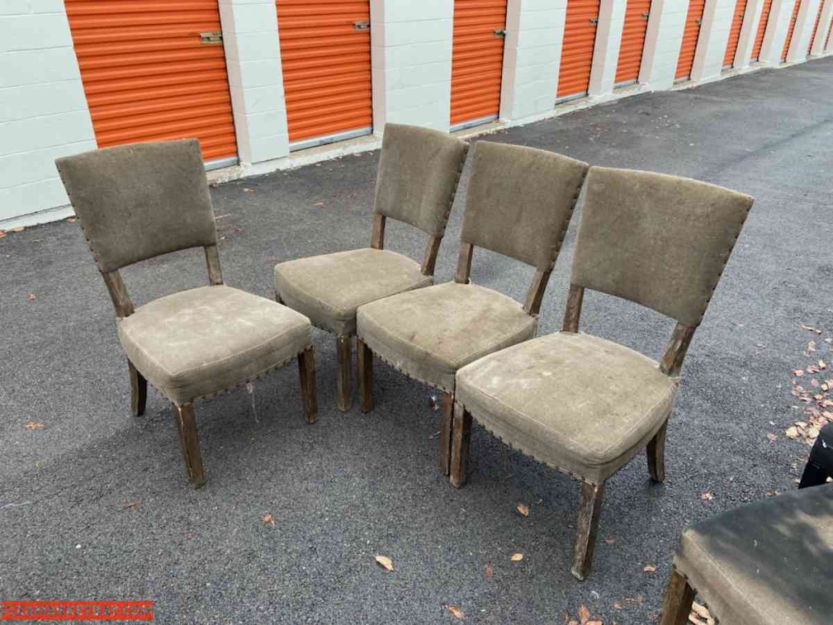 Brown Big Table with Four Chairs