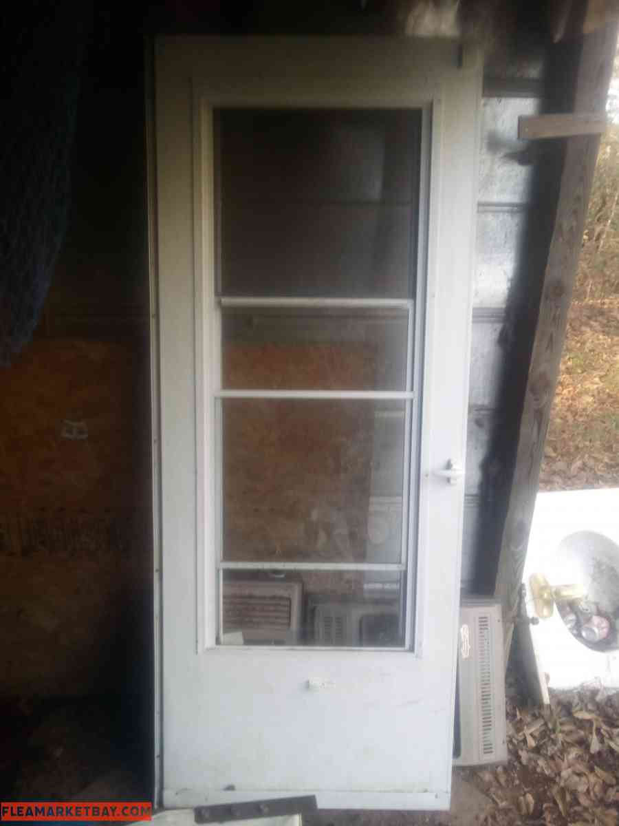 exterior door with single pull down window