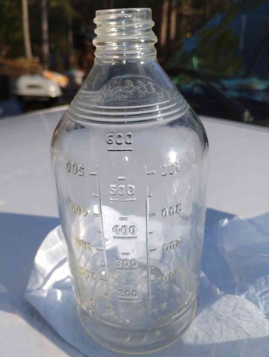 vintage blood transfusion bottle