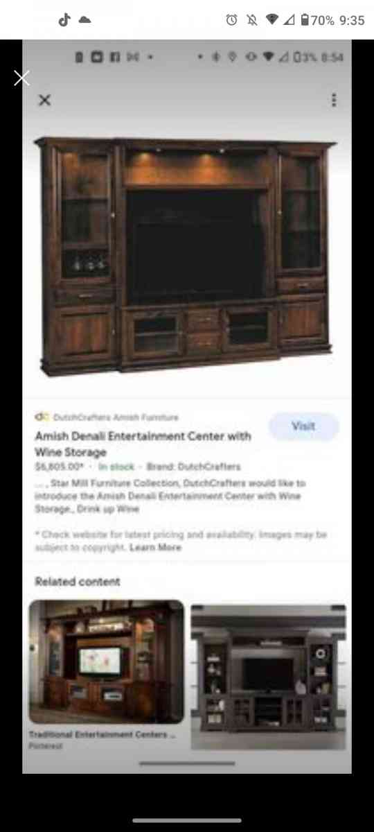 gorgeous Amish entertainment center