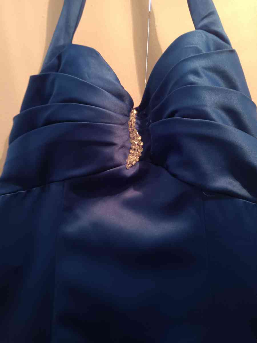 elegant royal blue dress