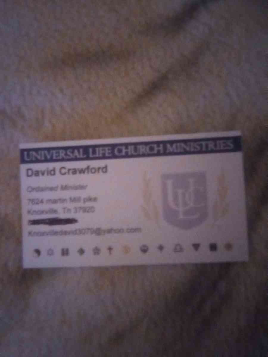 ordained minister David Crawford