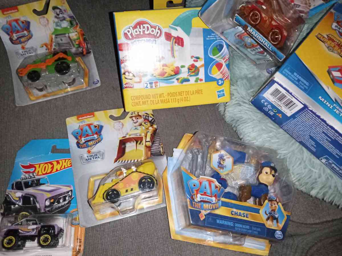 paw patrol and play doe and elmo various toys brand new