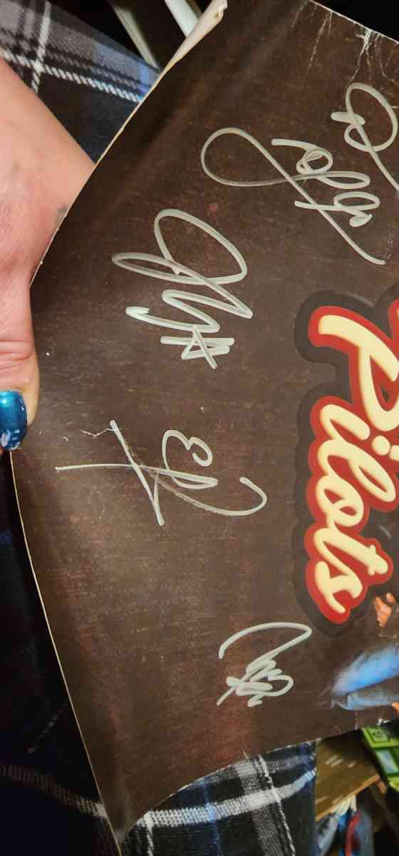 autographed stone temple pilots poster