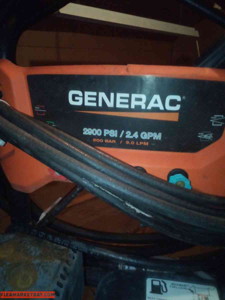 GENERAC 2900 psi pressure washer with all the heads
