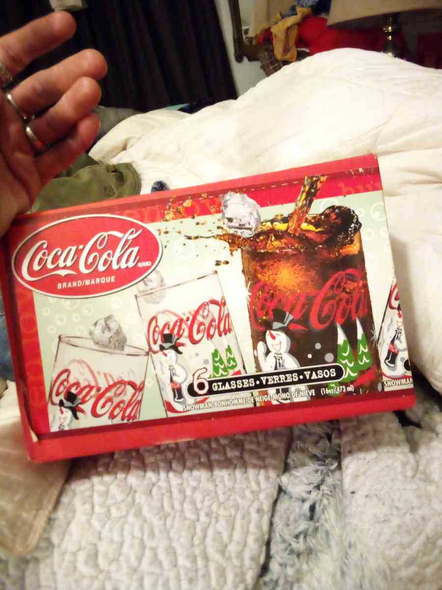 1999 cocacola Xmas glasses set of 6