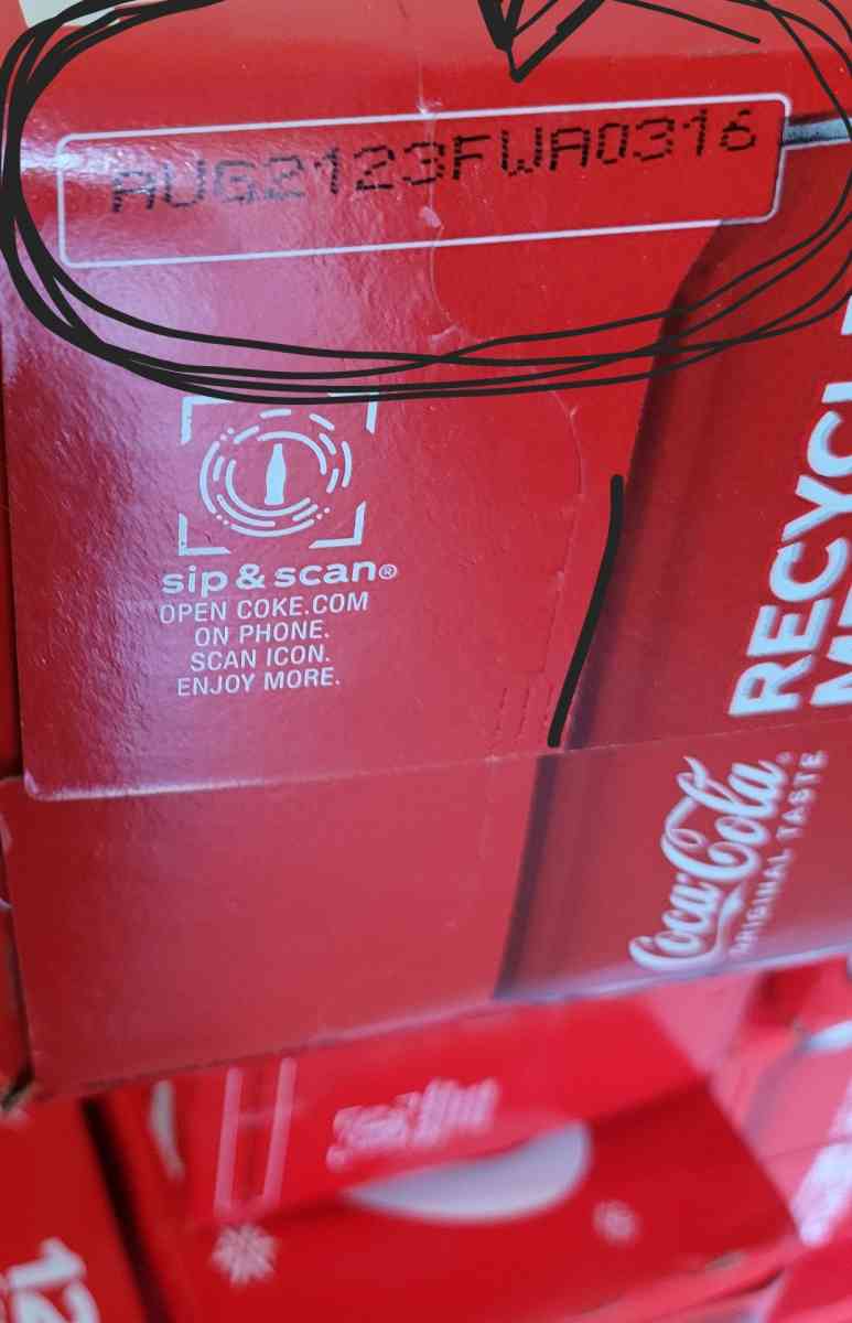 COCACOLA   100 CASES AVAILABLE  $5.50 EACH CASE