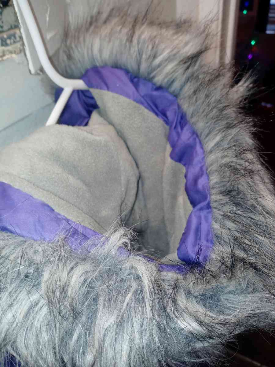 Girls Purple Puffer Jacket