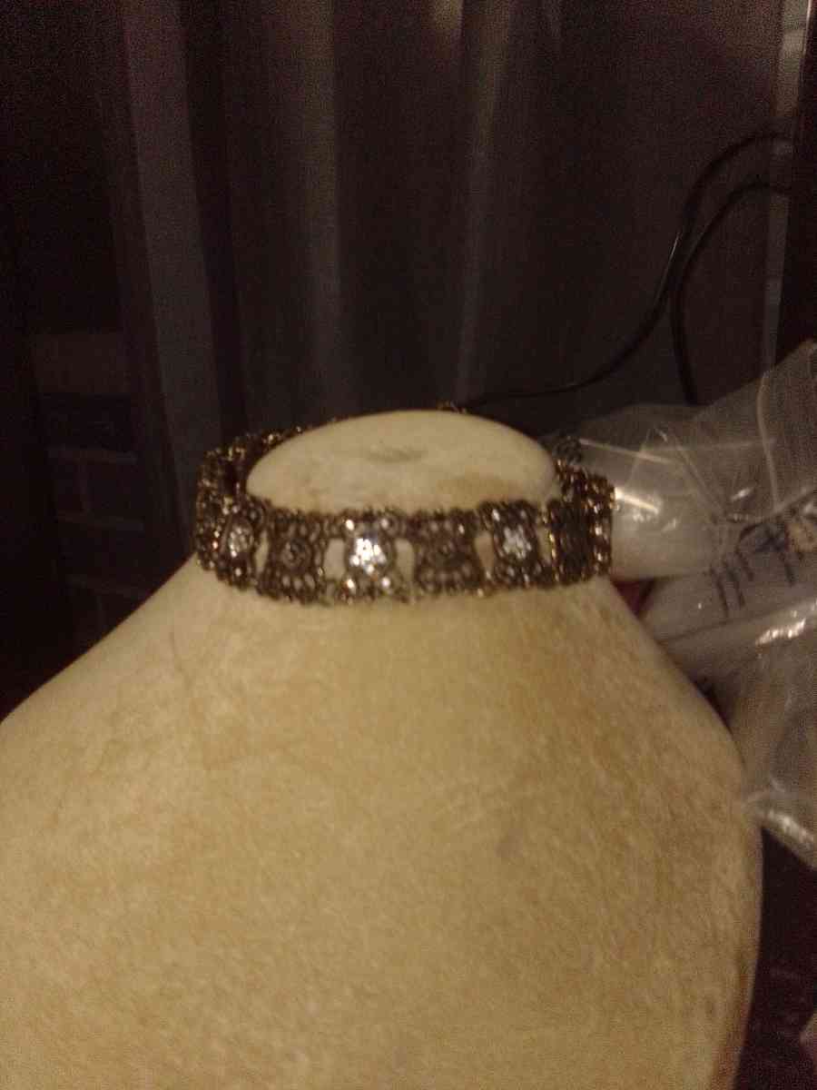 gold and gem choker
