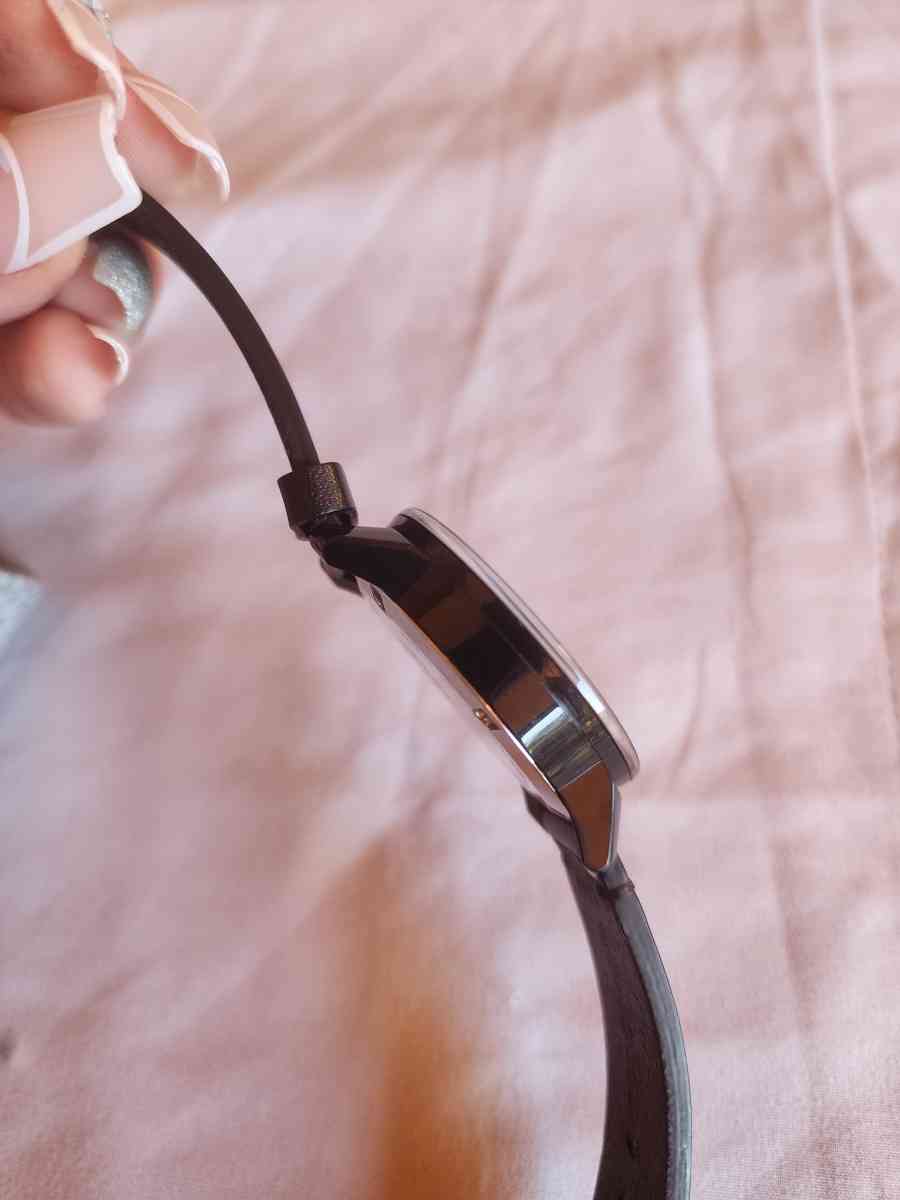 Movado Bold Black Museum Dial Black Leather Unisex Watch