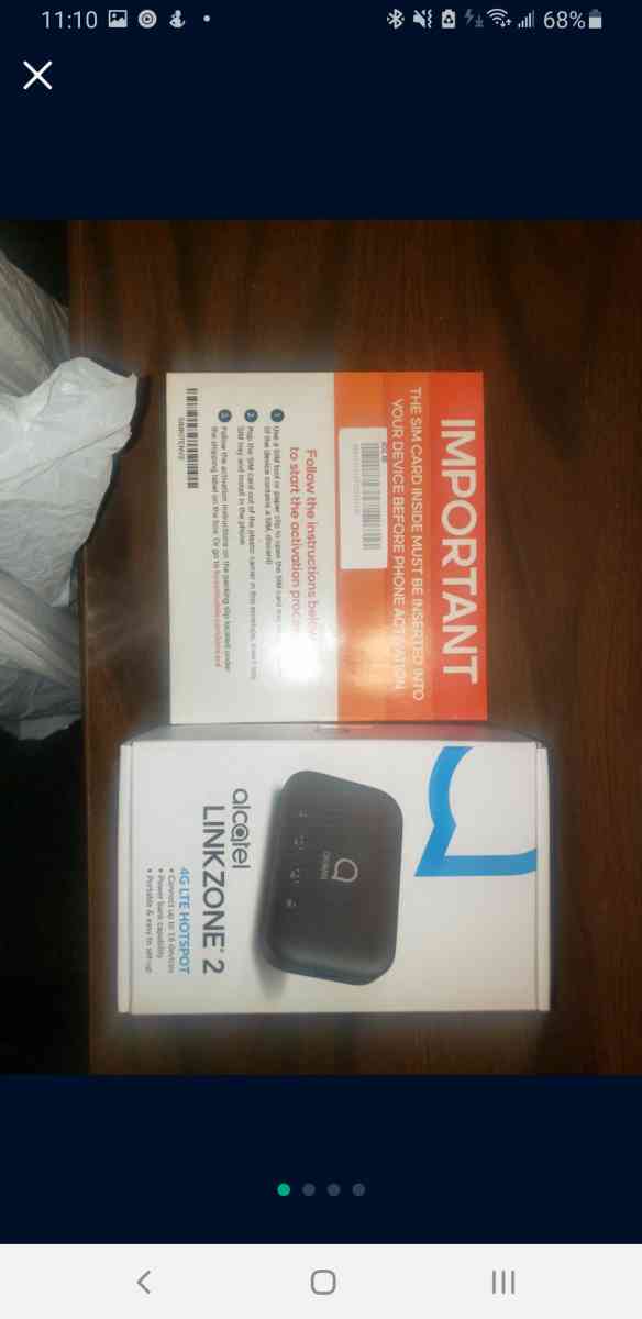 Amazon Echo Dot and Alcatel Link Zone 2 Mobile Hotspot