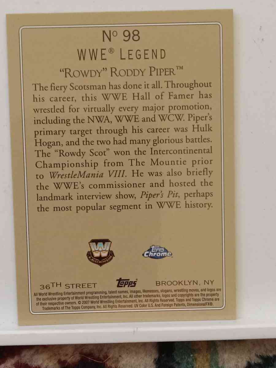 wrestling card