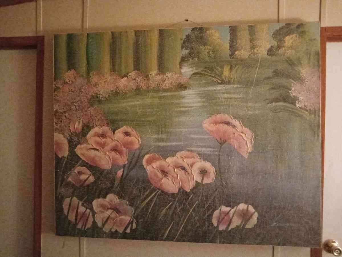 pink flowers by the Pond