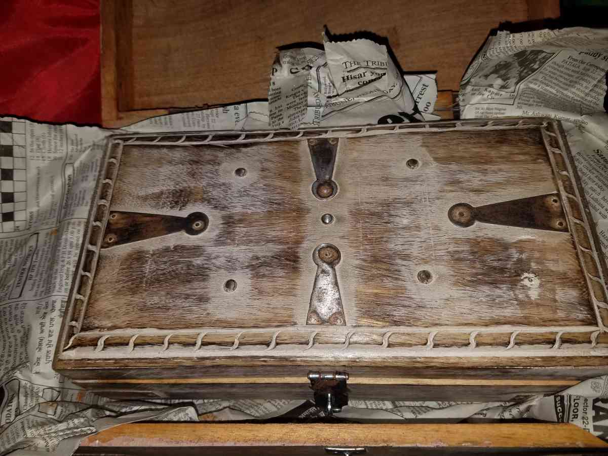 set of 3 Vintage Style wood boxes