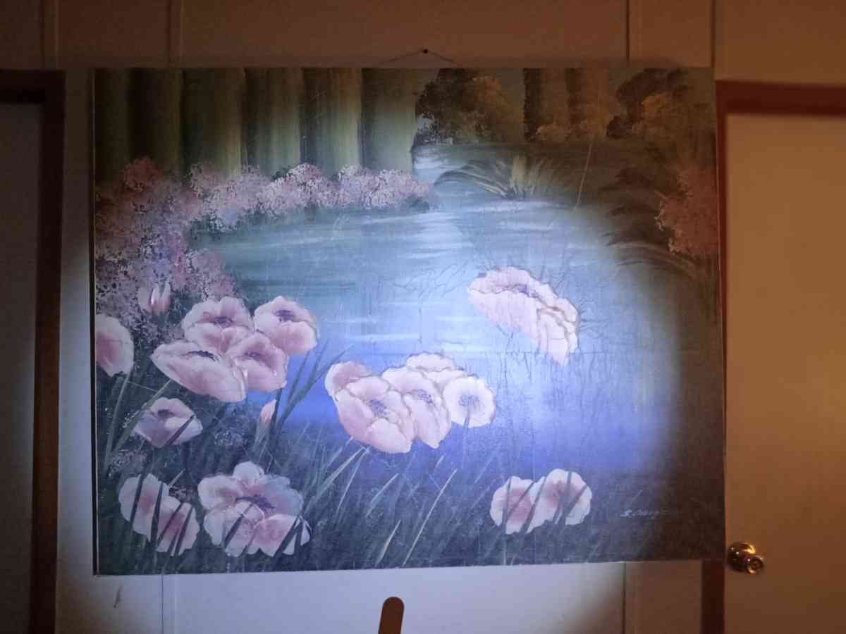 pink flowers by the Pond