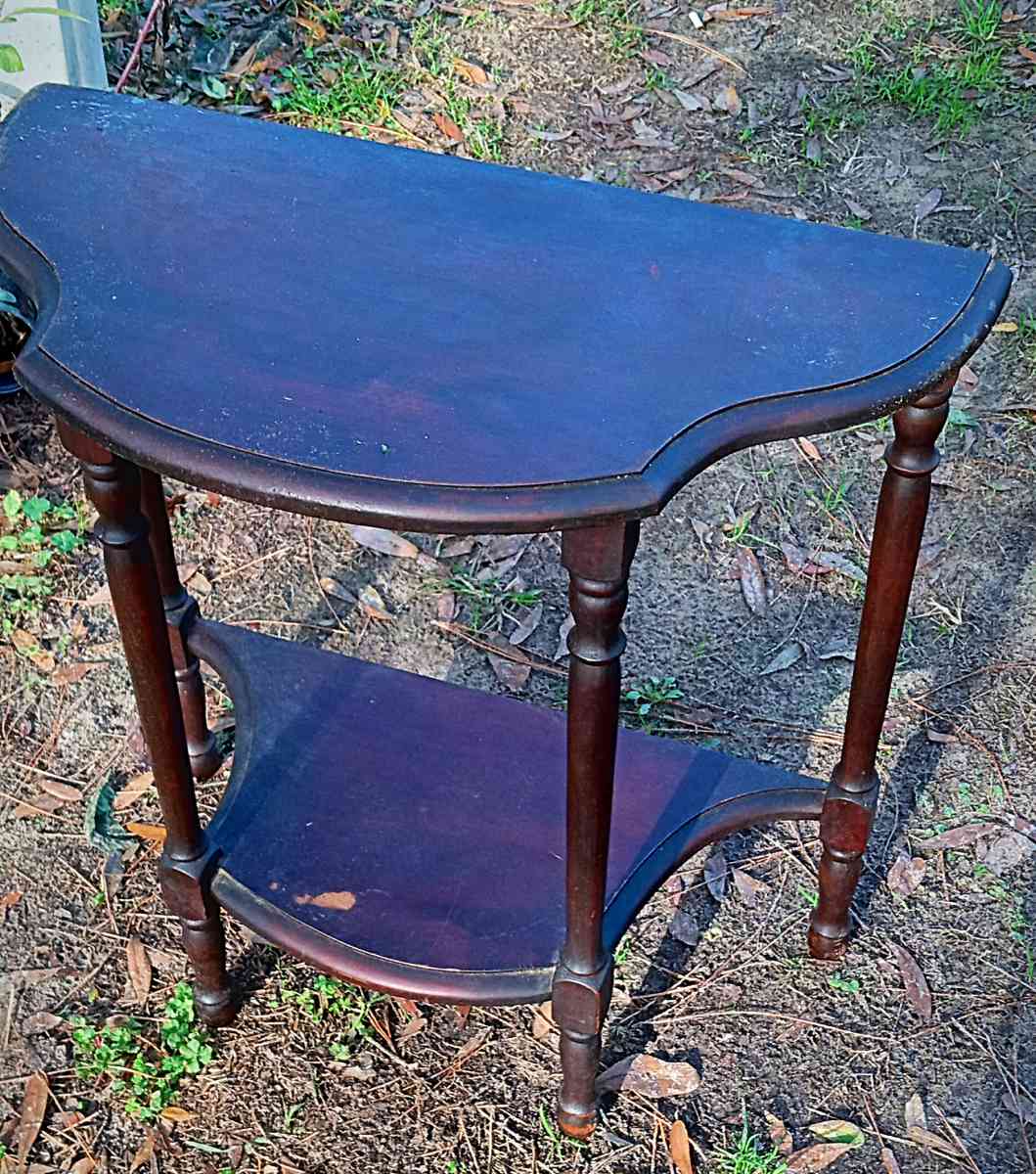 Antique half moon table