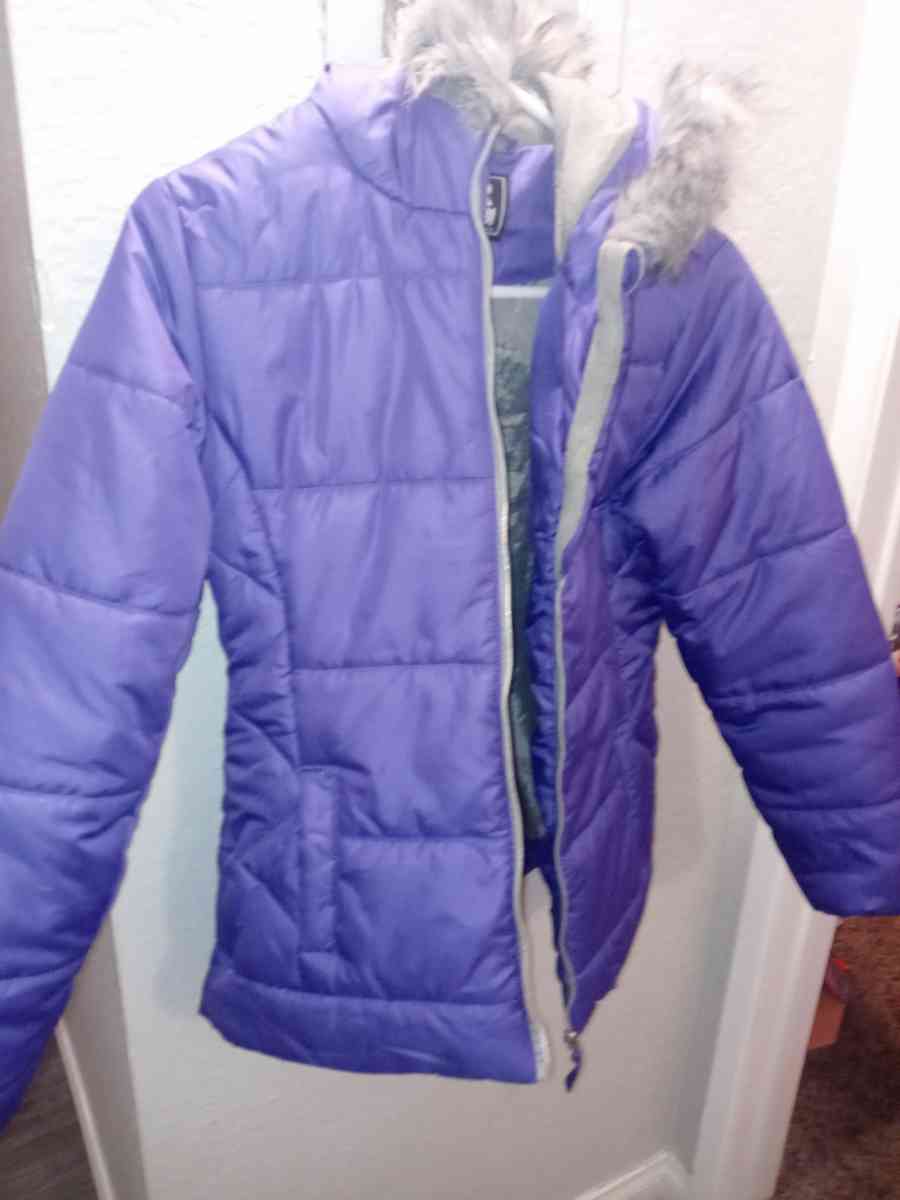 Girls Purple Puffer Jacket