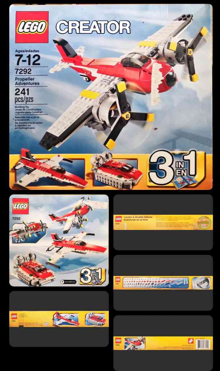 NEW LEGO CREATOR Propeller Adventures 7292 241 pieces