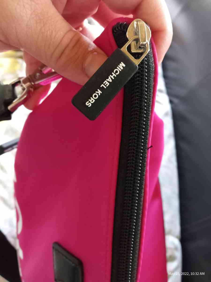 pink Michael kors large duffle bag